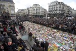 Manifestazione a Bruxelles contro il terrorismo (fonte: Ansa)