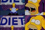 Homer Simpson e la dieta