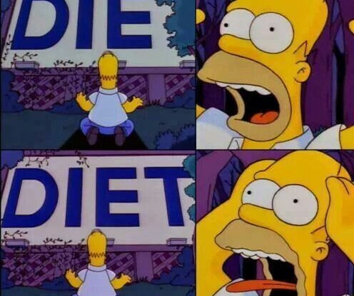 Homer Simpson e la dieta