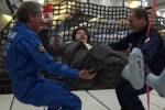 Uno dei ragazzi con disabilità in volo