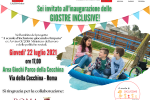 L'invito all'inaugurazione delle giostre accessibili al Parco della Cecchina